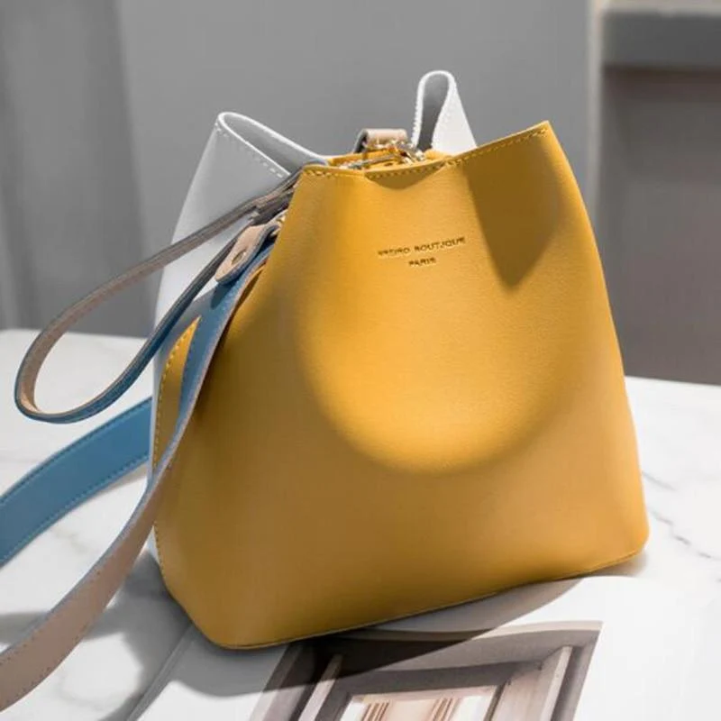 Sac seau triangle jaune