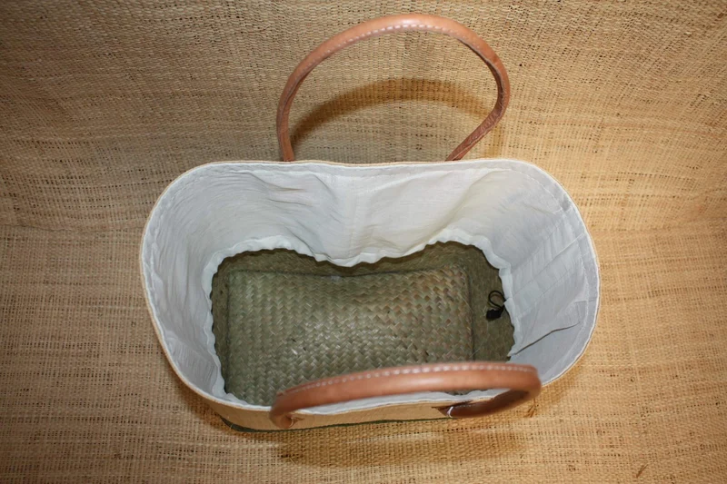 Panier Vert & Naturel - Pochon Tissu Sac Cabas Léger - 3 TAILLES - Marché, courses, plage...