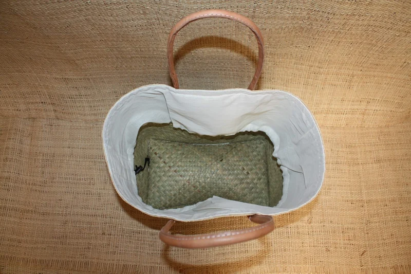 Panier Bordeaux & Naturel - Pochon Tissu Sac Cabas Léger - 3 TAILLES - Marché, courses, plage...