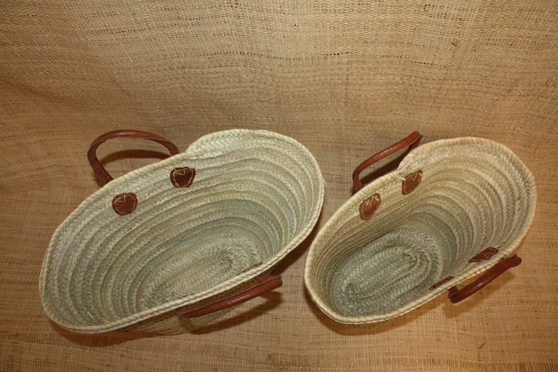 Panier Osier Écologique : Le Compagnon Chic de Vos Courses ! Cabas rotin de marché & Sac paille de plage ! PALMIER 100% NATUREL