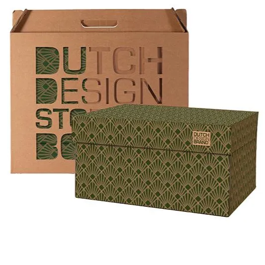 Art Deco Velvet Green Storage Box B2B