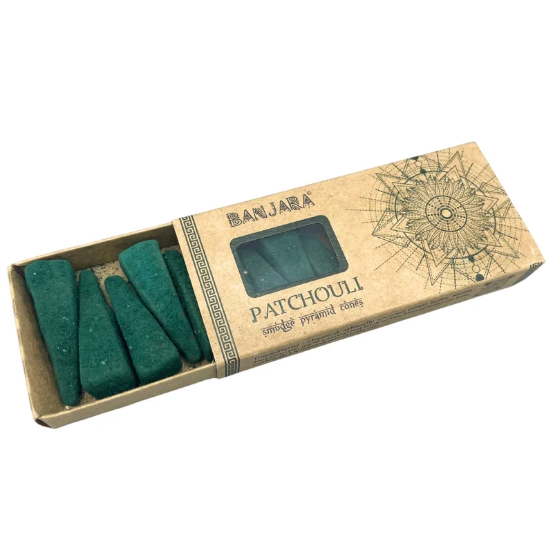 10 Cônes Encens Pyramidaux Banjara Smudge - Patchouli