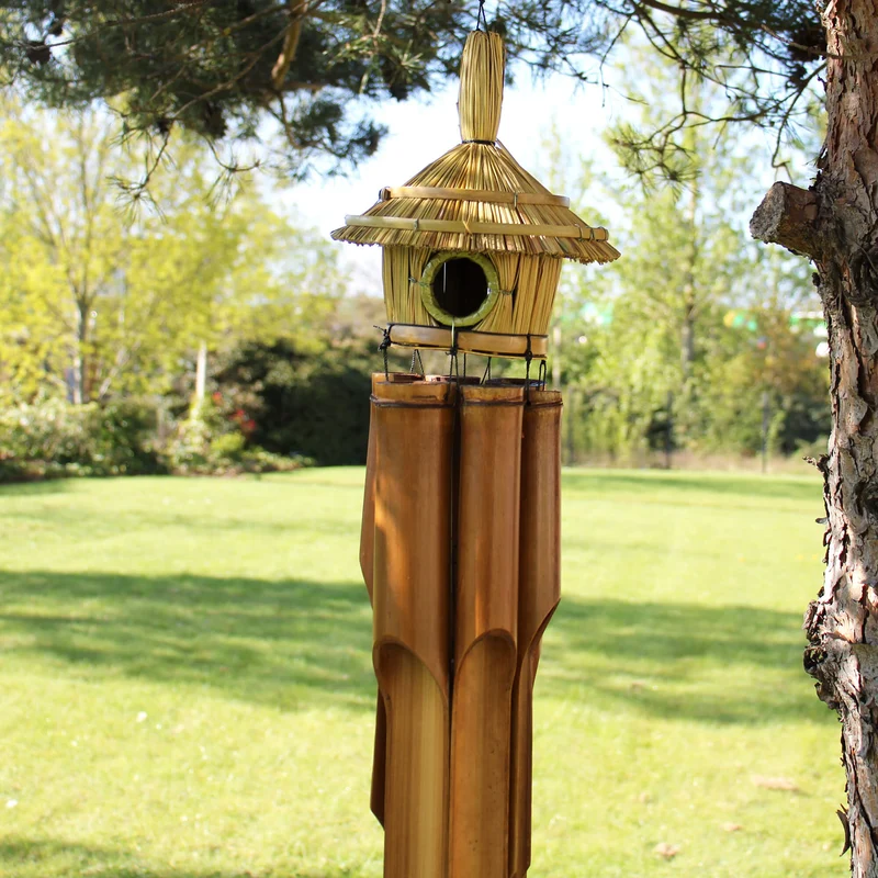 Carillon & Mangeoire pour oiseaux - Large & Rond - ARTISANAL
