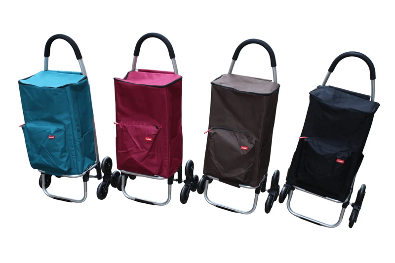 Grand Chariot de course Caddie - 6 roues TOUT ISOTHERME - Qualité Solide Escalier