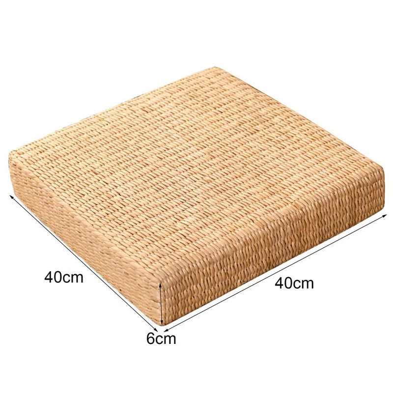 Pouf en Rotin Carré | DUOLUXE
