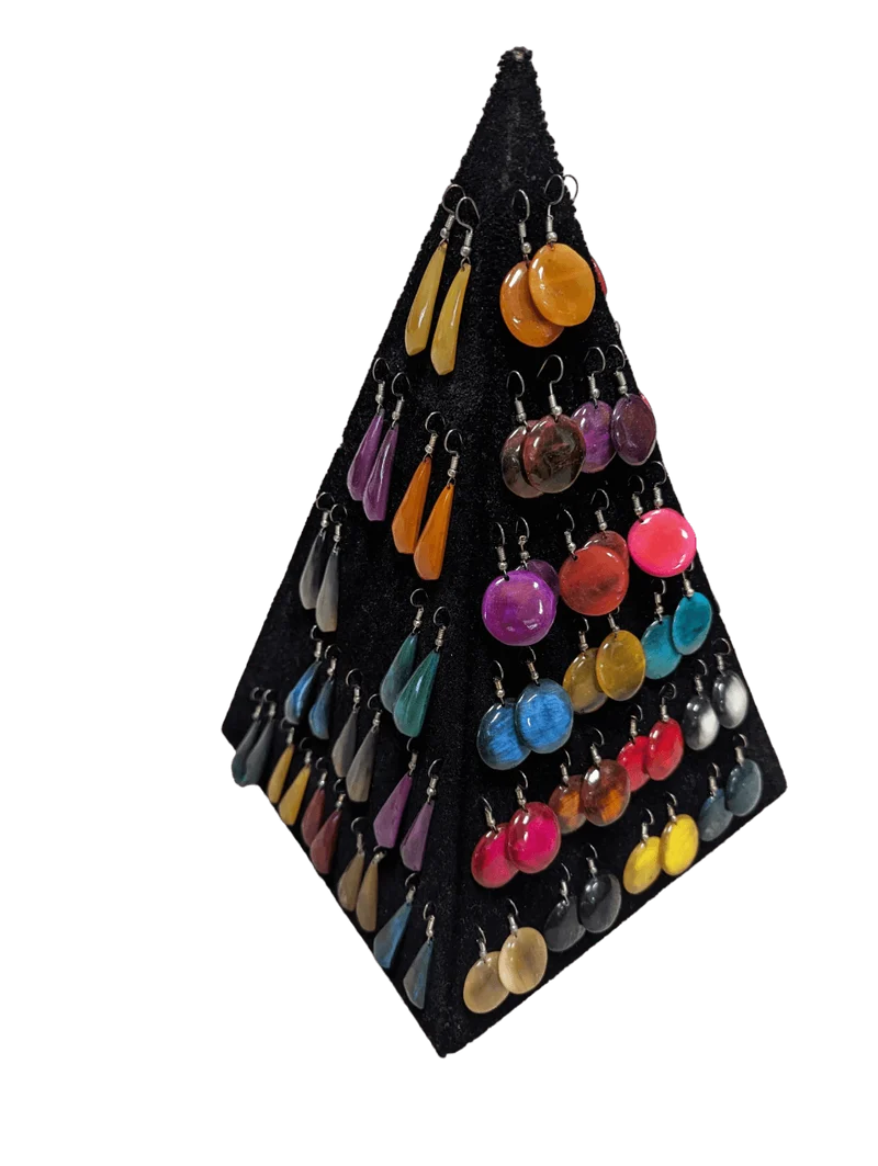 Boucles d'oreilles en corne de Zébu - Artisanat de Madagascar - Légères et uniques !