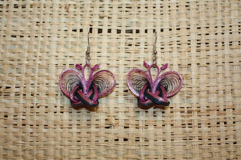 Boucles d'oreilles en Bambou - Artisanat Fait Main - Légères et colorées !