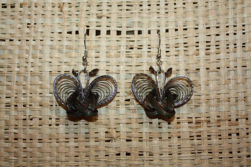 Boucles d'oreilles en Bambou - Artisanat Fait Main - Légères et colorées !