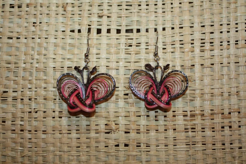 Boucles d'oreilles en Bambou - Artisanat Fait Main - Légères et colorées !