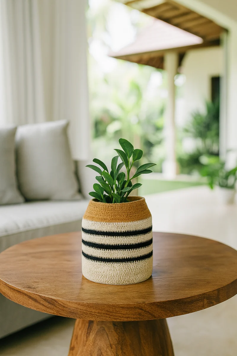 Kasba - Pot en fibres naturelles H18 cm