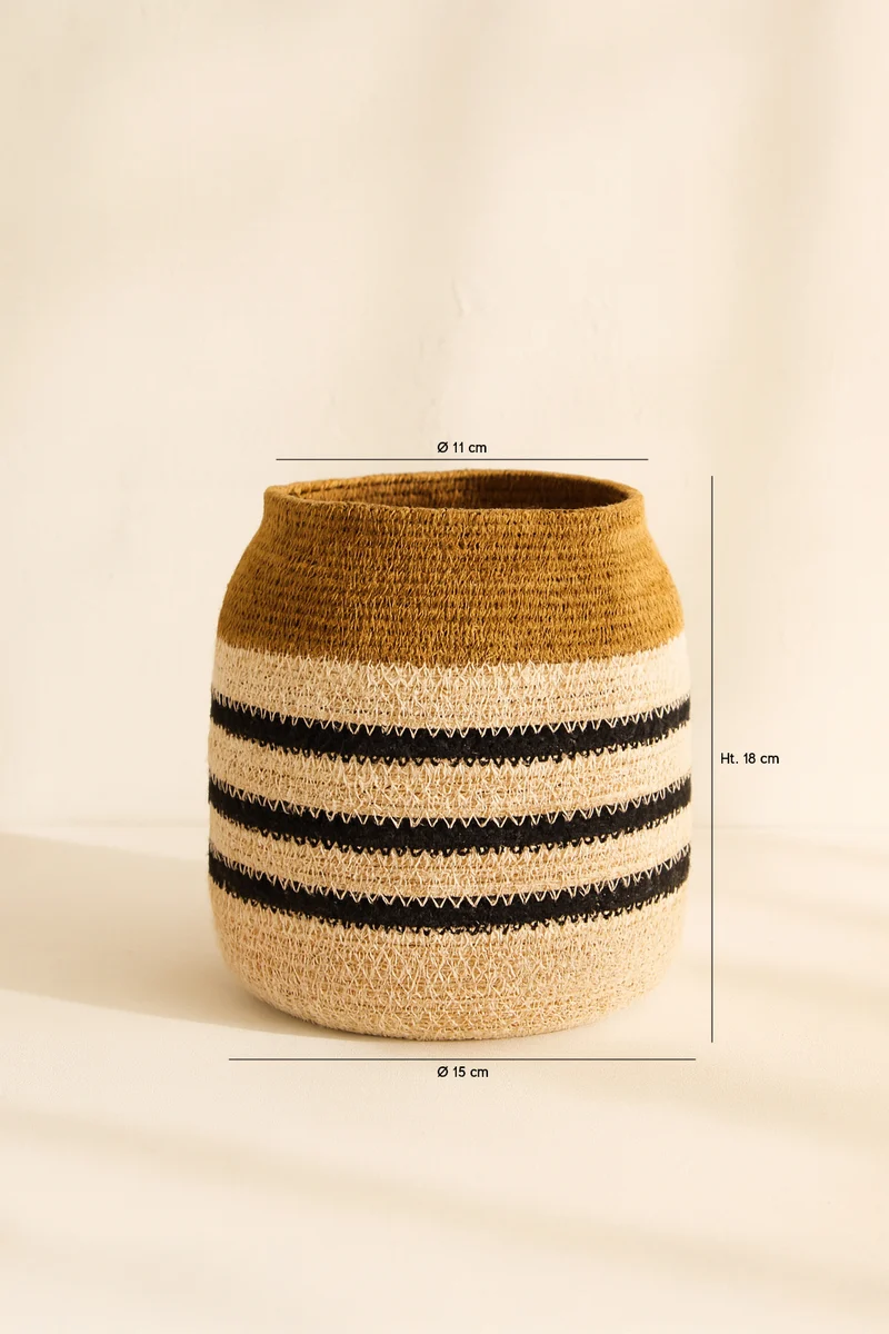 Kasba - Pot en fibres naturelles H18 cm