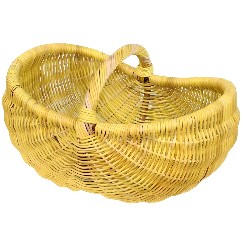 Panier en Rotin Jaune