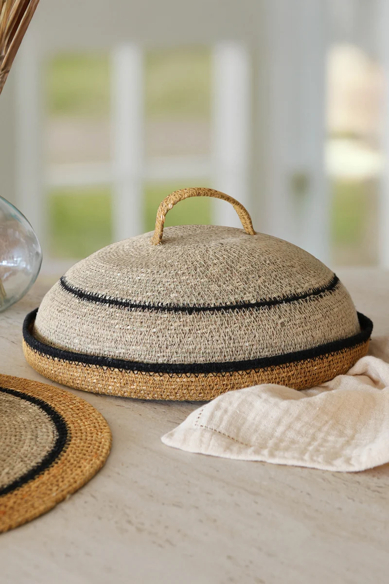 Dune - Panier cloche en jonc de mer naturel