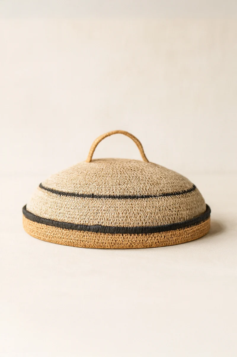 Dune - Panier cloche en jonc de mer naturel