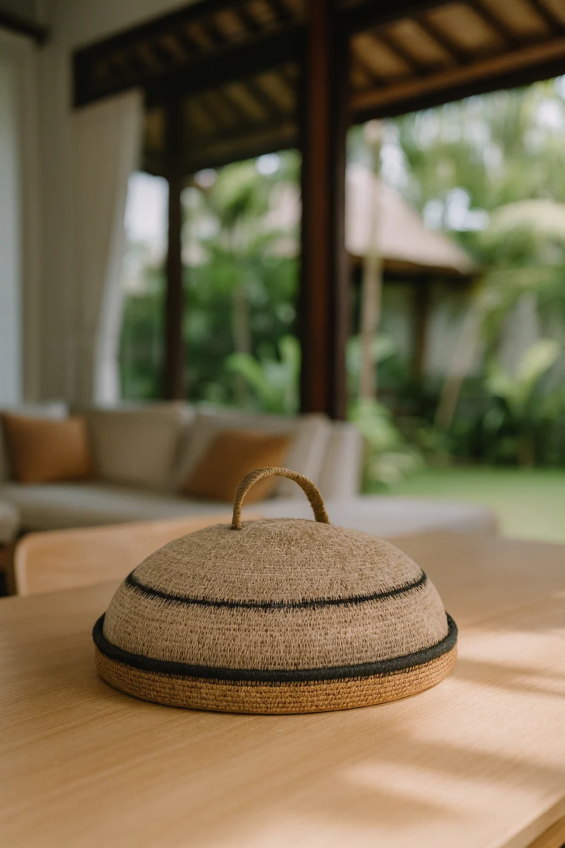 Dune - Panier cloche en jonc de mer naturel