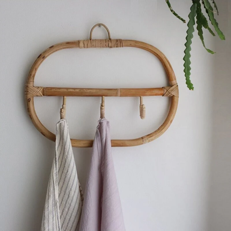 Porte-Manteau en Rotin Design Moderne | ZÉPHYR