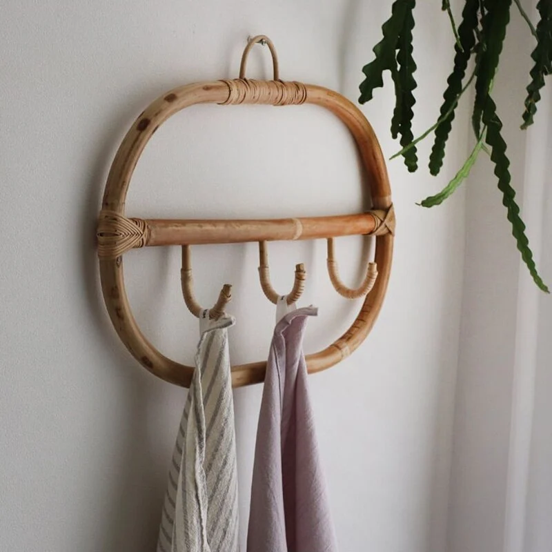 Porte-Manteau en Rotin Design Moderne | ZÉPHYR