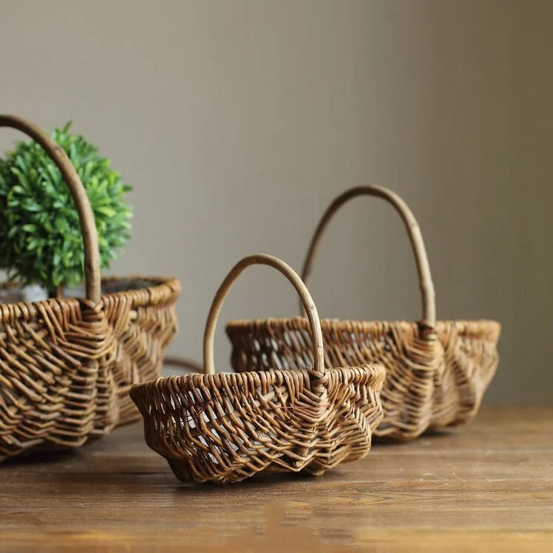 Panier Osier Style Champignon