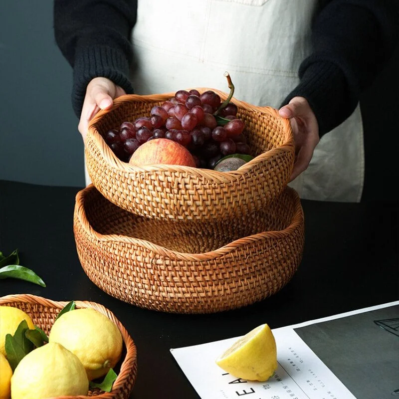 Panier en Rotin Coupelle à Fruits