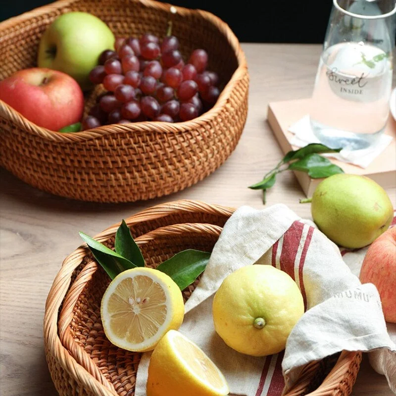 Panier en Rotin Coupelle à Fruits