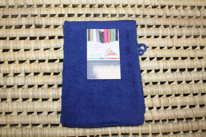 Lot de 4 gants de toilette qualité 100% COTON - 16 x 21 cm - 10 couleurs au choix -