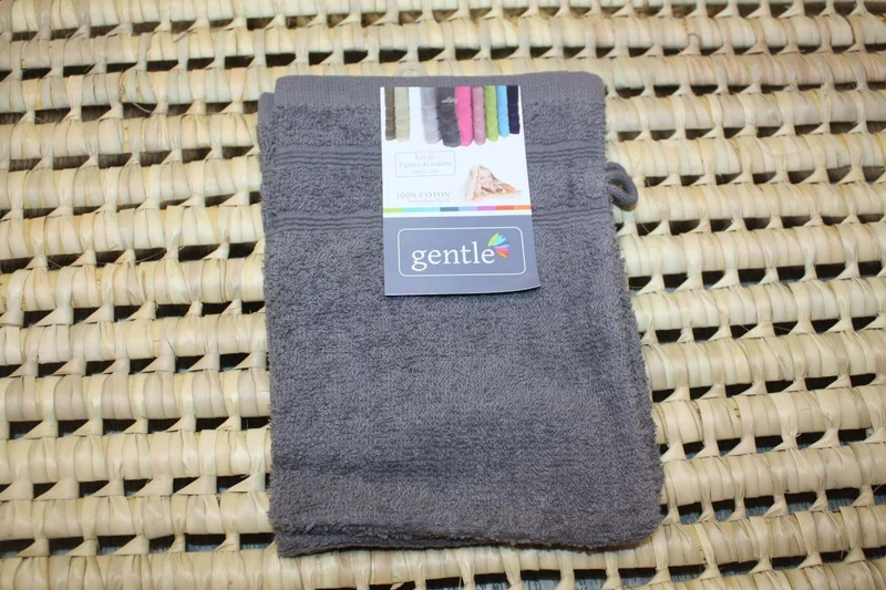 Lot de 4 gants de toilette qualité 100% COTON - 16 x 21 cm - 10 couleurs au choix -