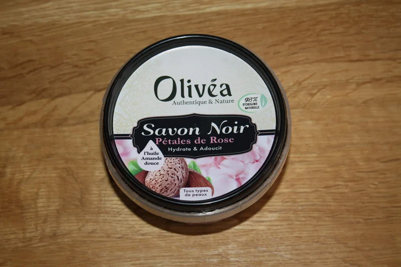 200G à 1KG de Savon Noir du Maroc - PETALES DE ROSES - À l'huile d'amande douce
