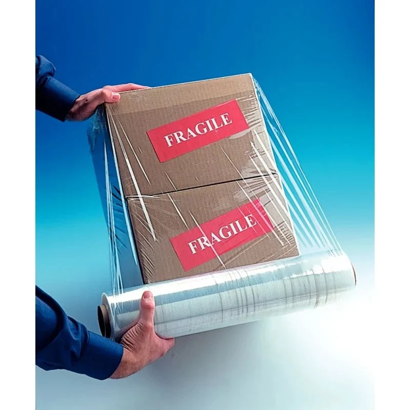 Rouleau de film étirable pour palettes - TRANSPARENT - 300 Mètres de long x 45cm de large