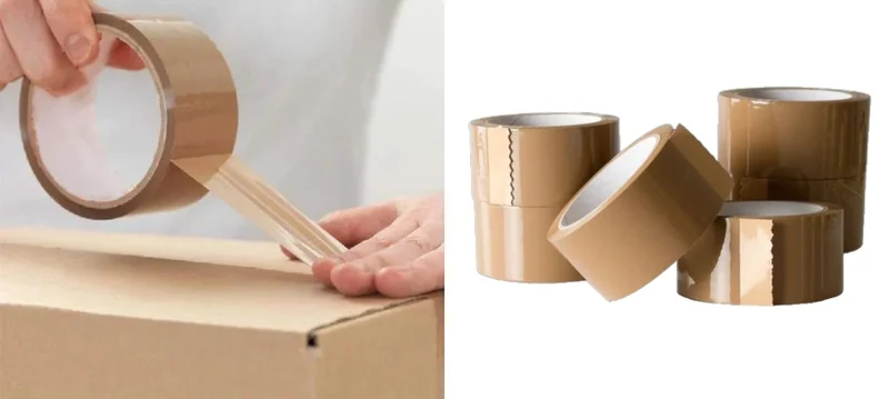 LOT DE 1 À 6 ROULEAUX ADHESIF MARRON 66M - RUBAN CARTON DÉMÉNAGEMENT COLIS