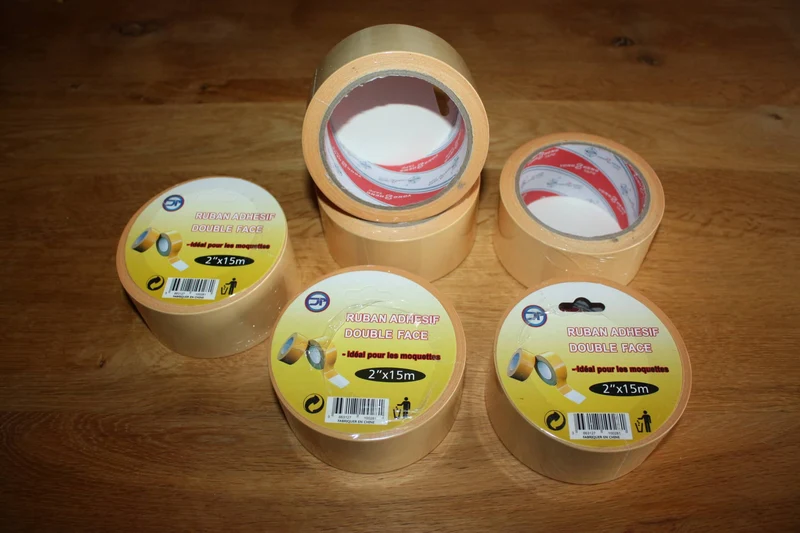 Lot de 1, 3 ou 6 rouleaux adhésif DOUBLE FACE - Idéal moquette, bricolage, décoration