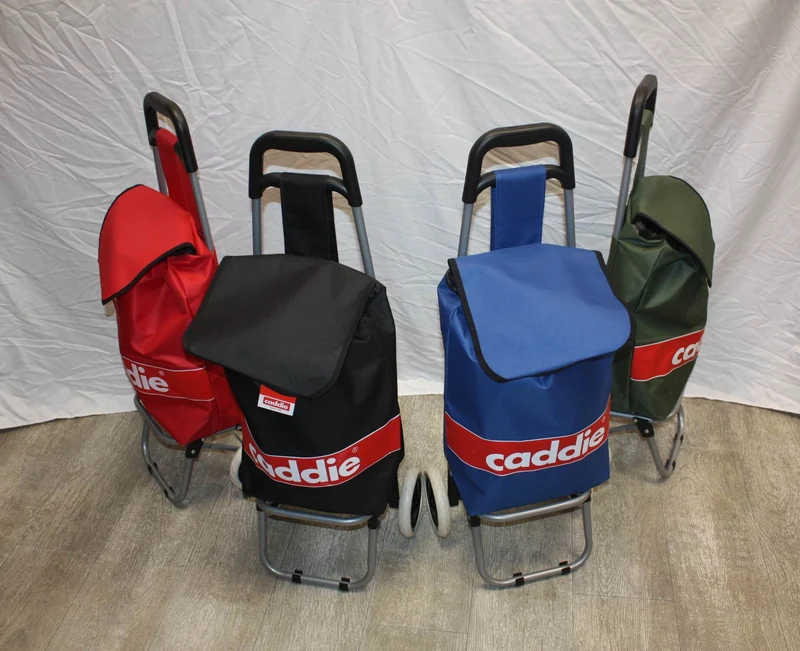 Chariot de course Caddie - Petit format pliable - Qualité à pas cher - 4 couleurs au Choix