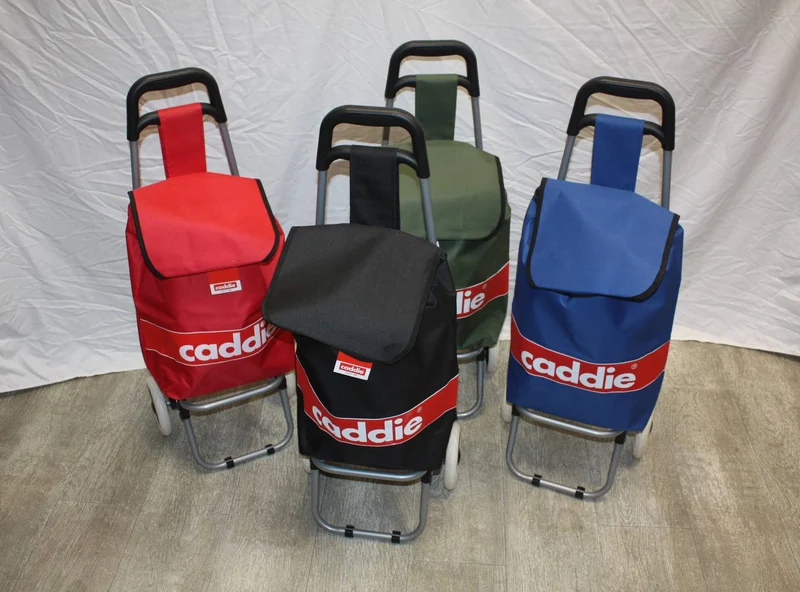 Chariot de course Caddie - Petit format pliable - Qualité à pas cher - 4 couleurs au Choix