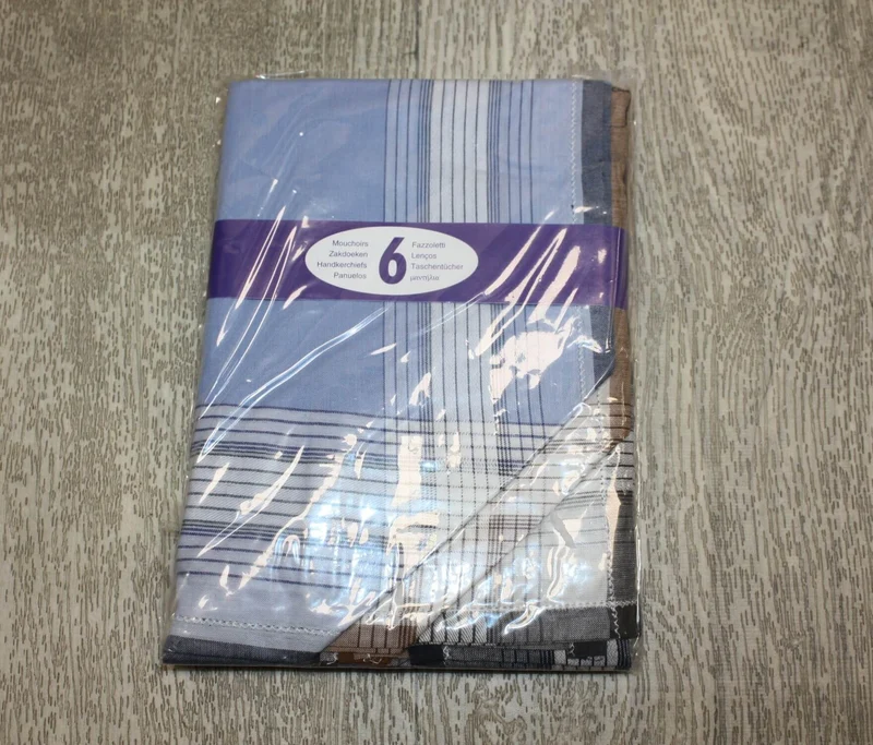 Lot de 6 / 12 / 24 Mouchoirs en tissu pour Homme - 40cm x 40cm - COTON ÉPAIS QUALITÉ