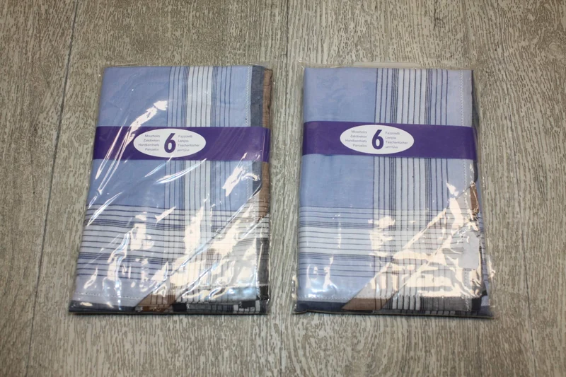 Lot de 6 / 12 / 24 Mouchoirs en tissu pour Homme - 40cm x 40cm - COTON ÉPAIS QUALITÉ
