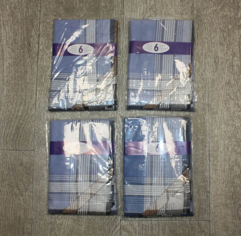 Lot de 6 / 12 / 24 Mouchoirs en tissu pour Homme - 40cm x 40cm - COTON ÉPAIS QUALITÉ