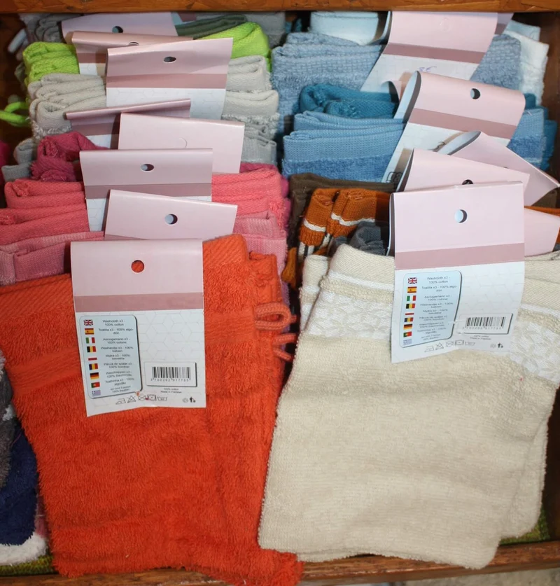 Lot de gants de toilettes 100% COTON - Qualité à petit prix -