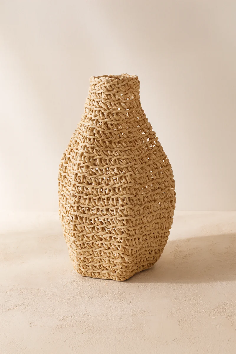 Abaca -Jarre décorative en fibres d'abaca