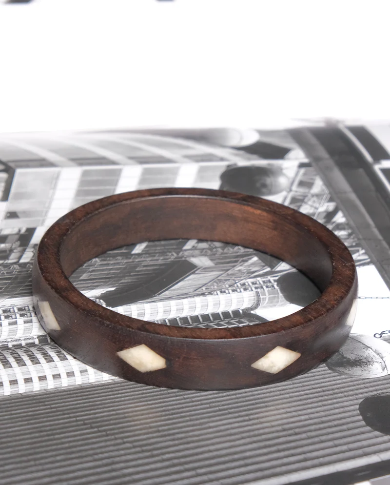 Bracelet en bois et nacre