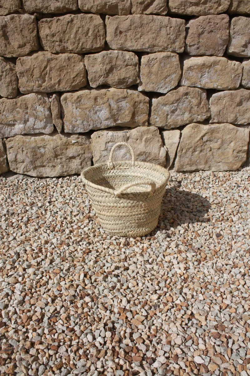 Petit panier enfant - NATUREL - 3 TAILLES au CHOIX - Tressé Main en palmier - sac corbeille décoration rangement