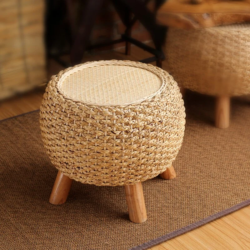 Pouf Rotin Sur pied | EUPHORIA