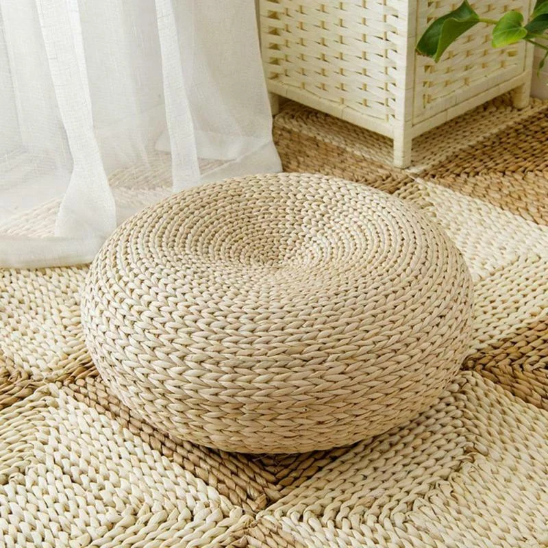 Pouf en Rotin Design Rond | CÉLESTE