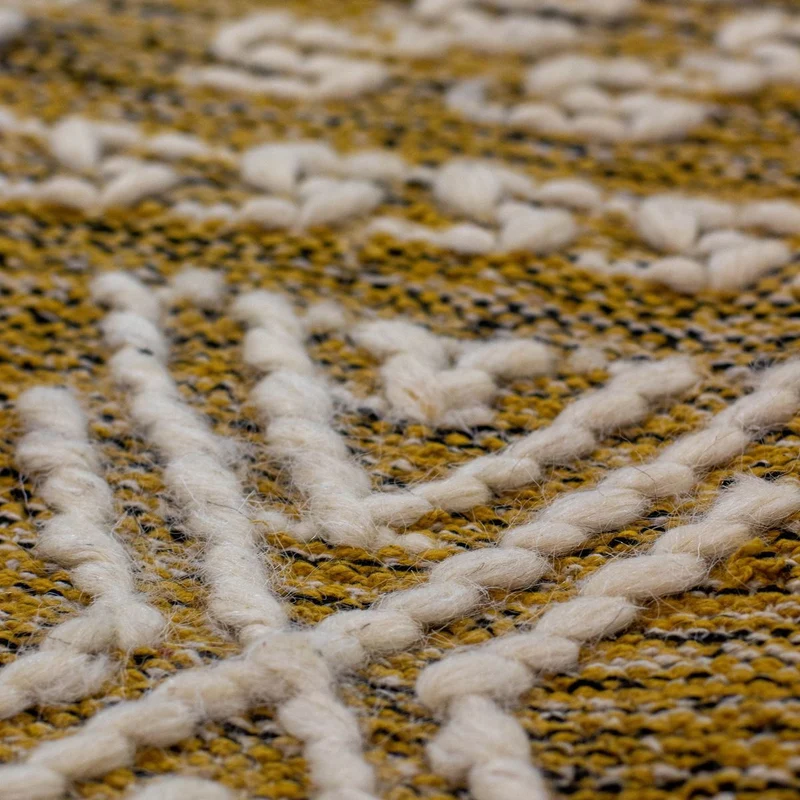 Tokat - Tapis en laine et coton tissé à la main 90 x 150 cm safran