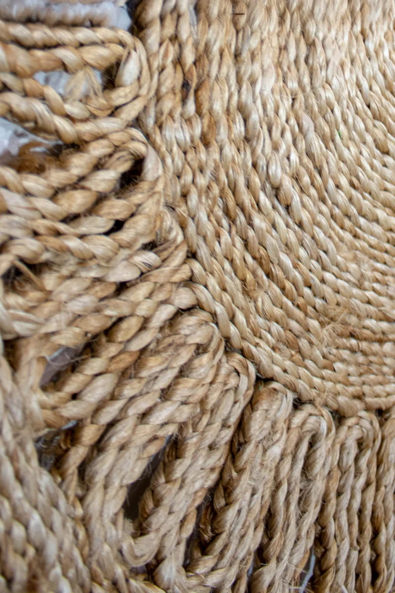 Jerico - Tapis rectangulaire en jute naturelle tissé à la main