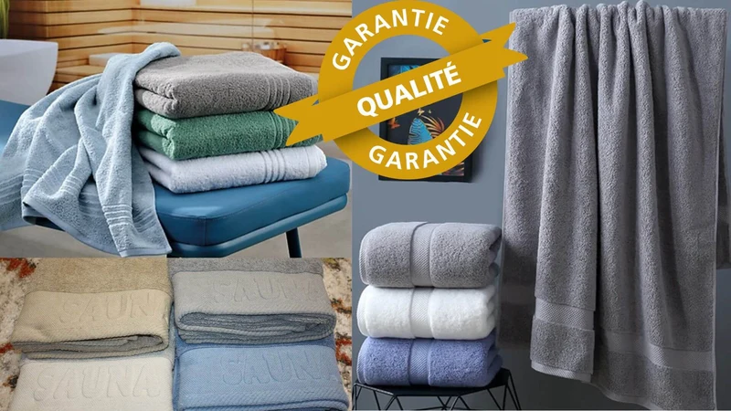 MAXI Drap de Bain Sauna - 80x160cm - Très Grande Serviette épaisse & absorbante