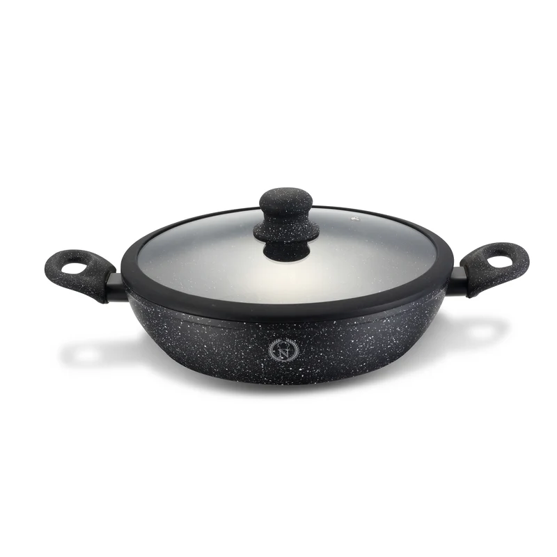 Faitout Bas Ø24cm + couvercle TOUS FEUX + Four - Qualité Anti adhésif