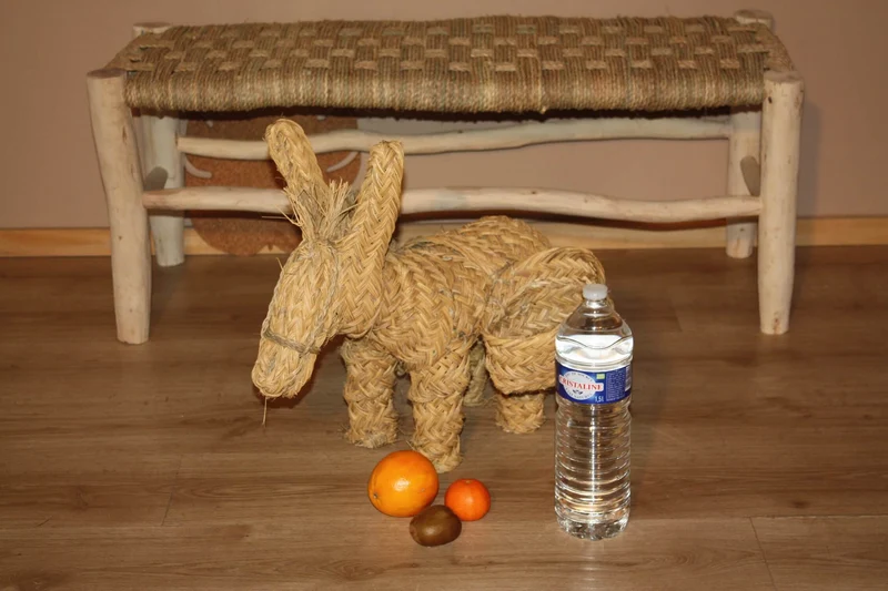 SANGLIER / CHEVAL / ANE en paille - Déco Tressé Palmier - Artisanat palmier rotin osier