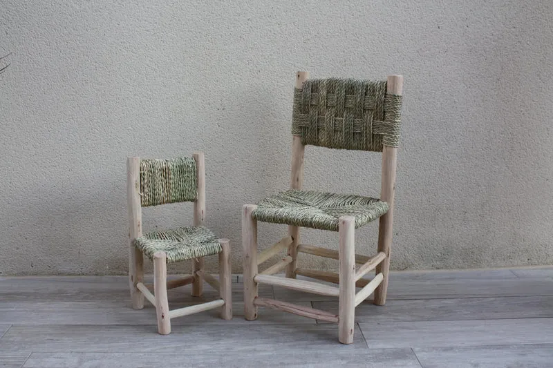Belle petite CHAISE ENFANT en BOIS & Corde - Fait Main - 2 Tailles au Choix !