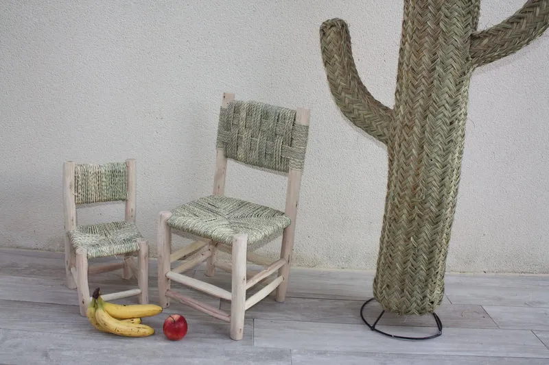 Belle petite CHAISE ENFANT en BOIS & Corde - Fait Main - 2 Tailles au Choix !