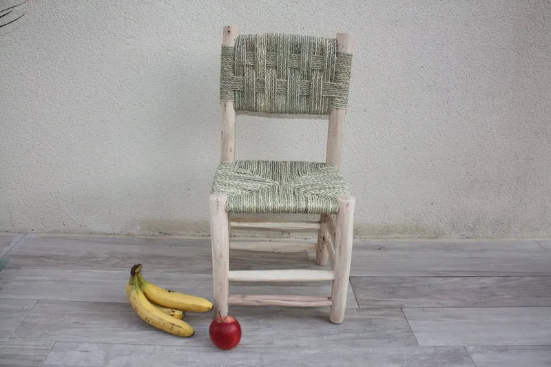 Belle petite CHAISE ENFANT en BOIS & Corde - Fait Main - 2 Tailles au Choix !