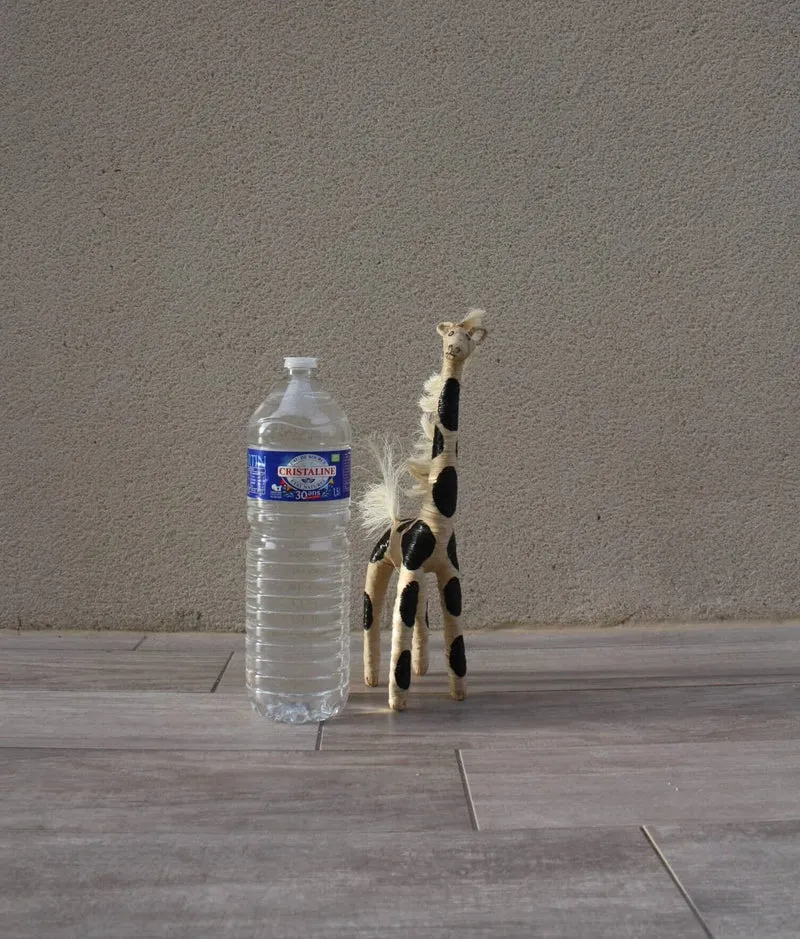 Superbe GIRAFE en RAPHIA - Tressé Main - 6 TAILLES - Artisanat de Madagascar - Décoration Sculpture Statue